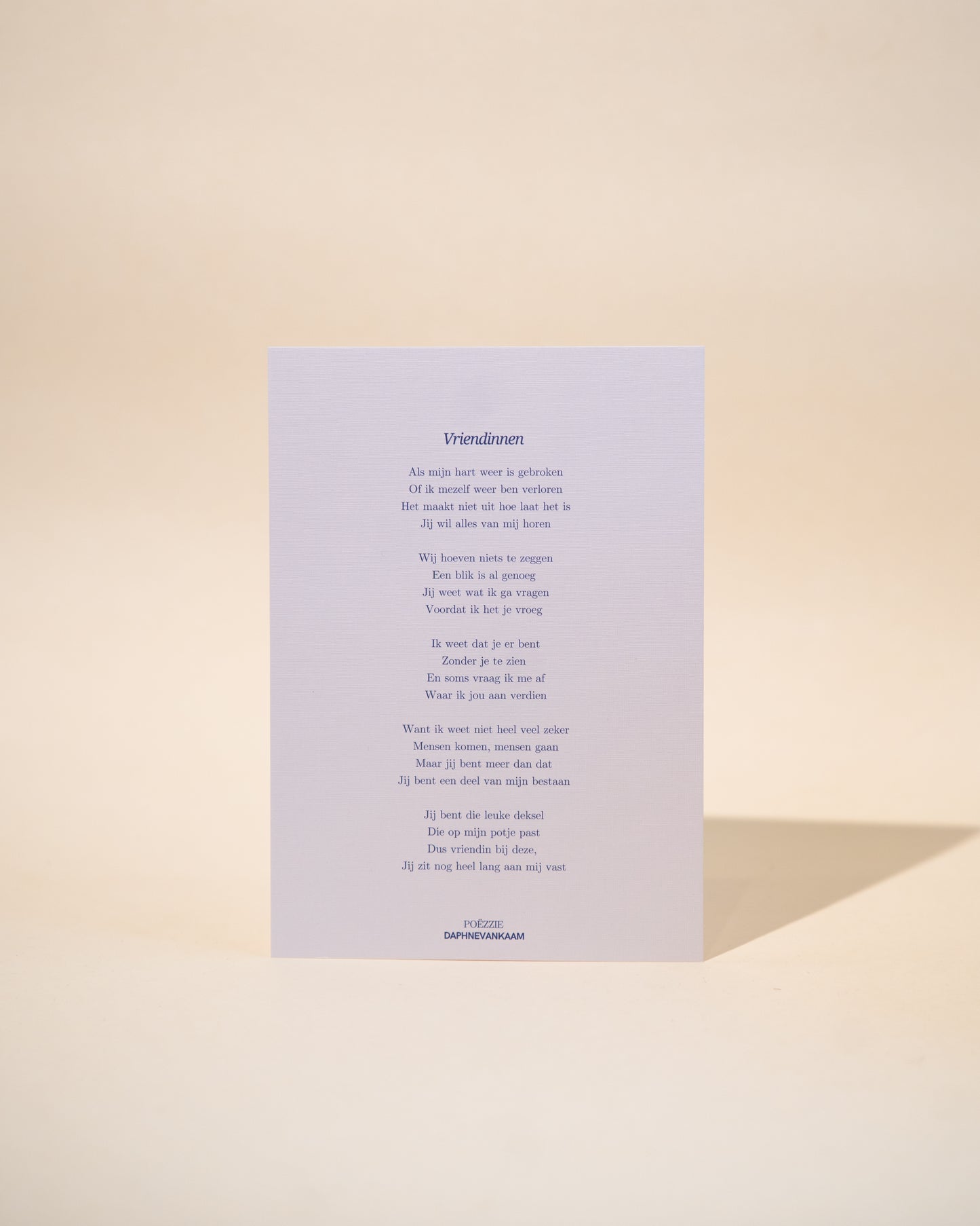 Kaartje 'Vriendinnen' Poëzie