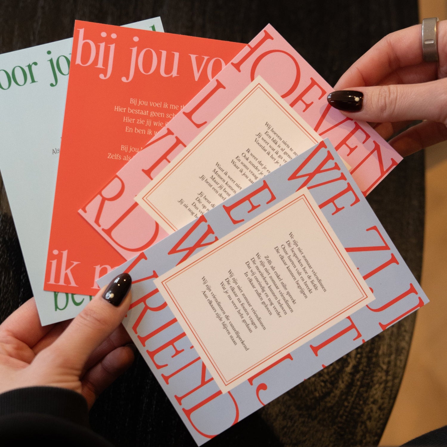 Poezzie ansichtkaart setjes