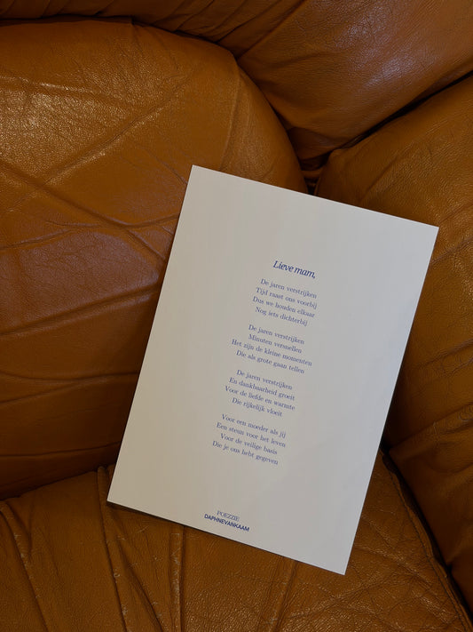 Kaartje 'Lieve mam' Poëzie