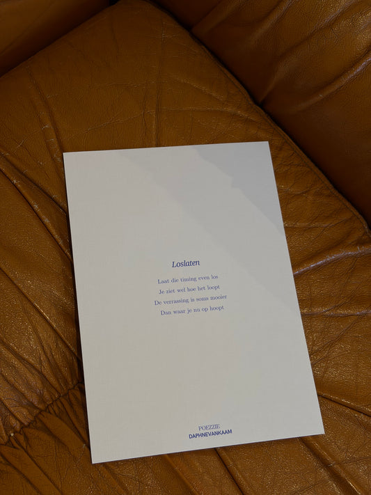Kaartje 'Loslaten' Poëzie pre-order