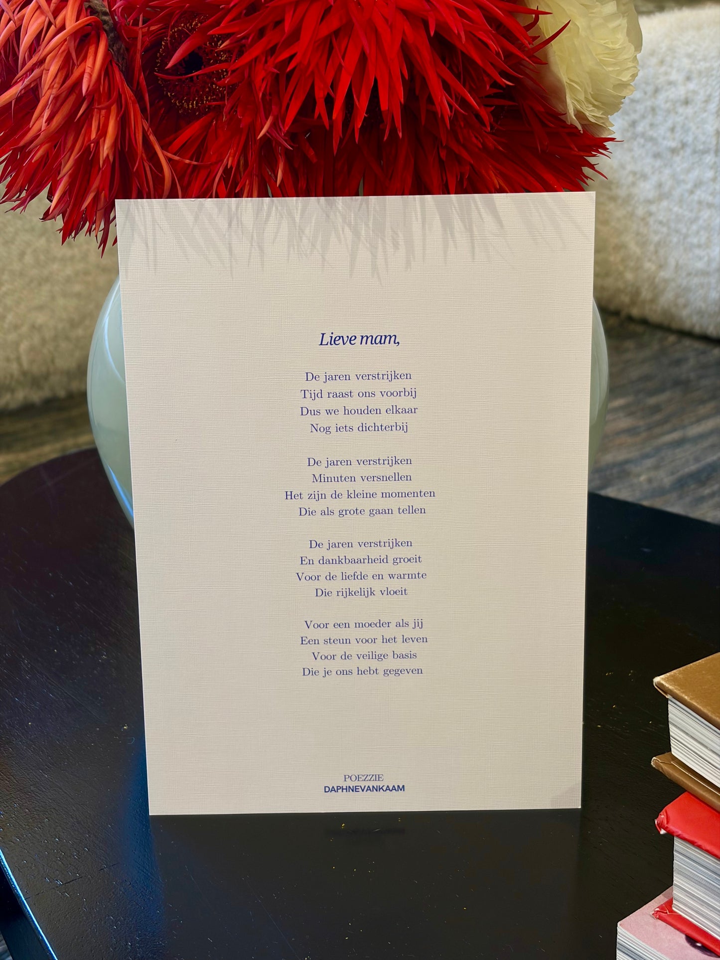 Kaartje 'Lieve mam' Poëzie
