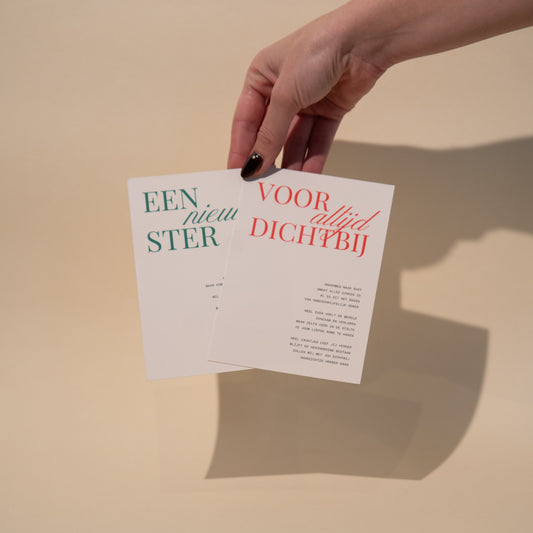 Poezzie kaartset afscheid