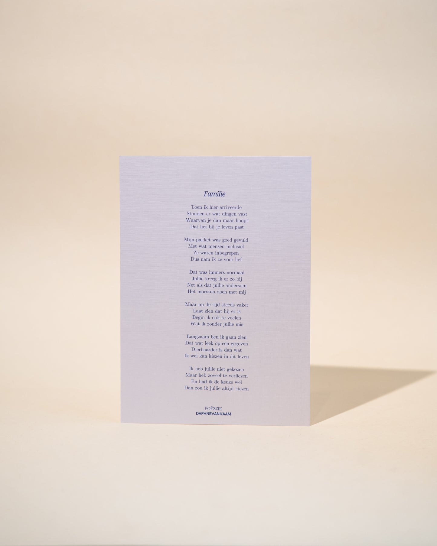 Kaartje 'Familie' Poëzie
