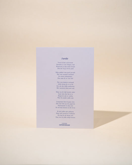 Kaartje 'Familie' Poëzie